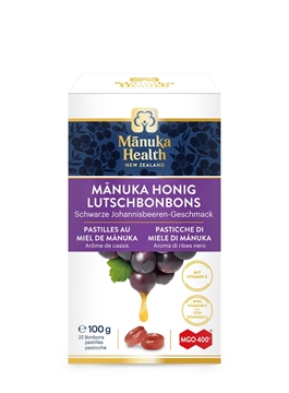 Bild von MGO 400+ Manuka Honig Bonbons Schwarze Johannisbeere à 100g