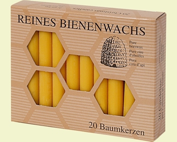 Bild von Baumkerzen 20 Stück 100% Bienenwachs